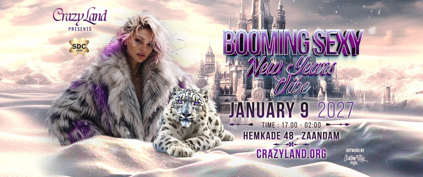 Website van Crazyland Booming New Year