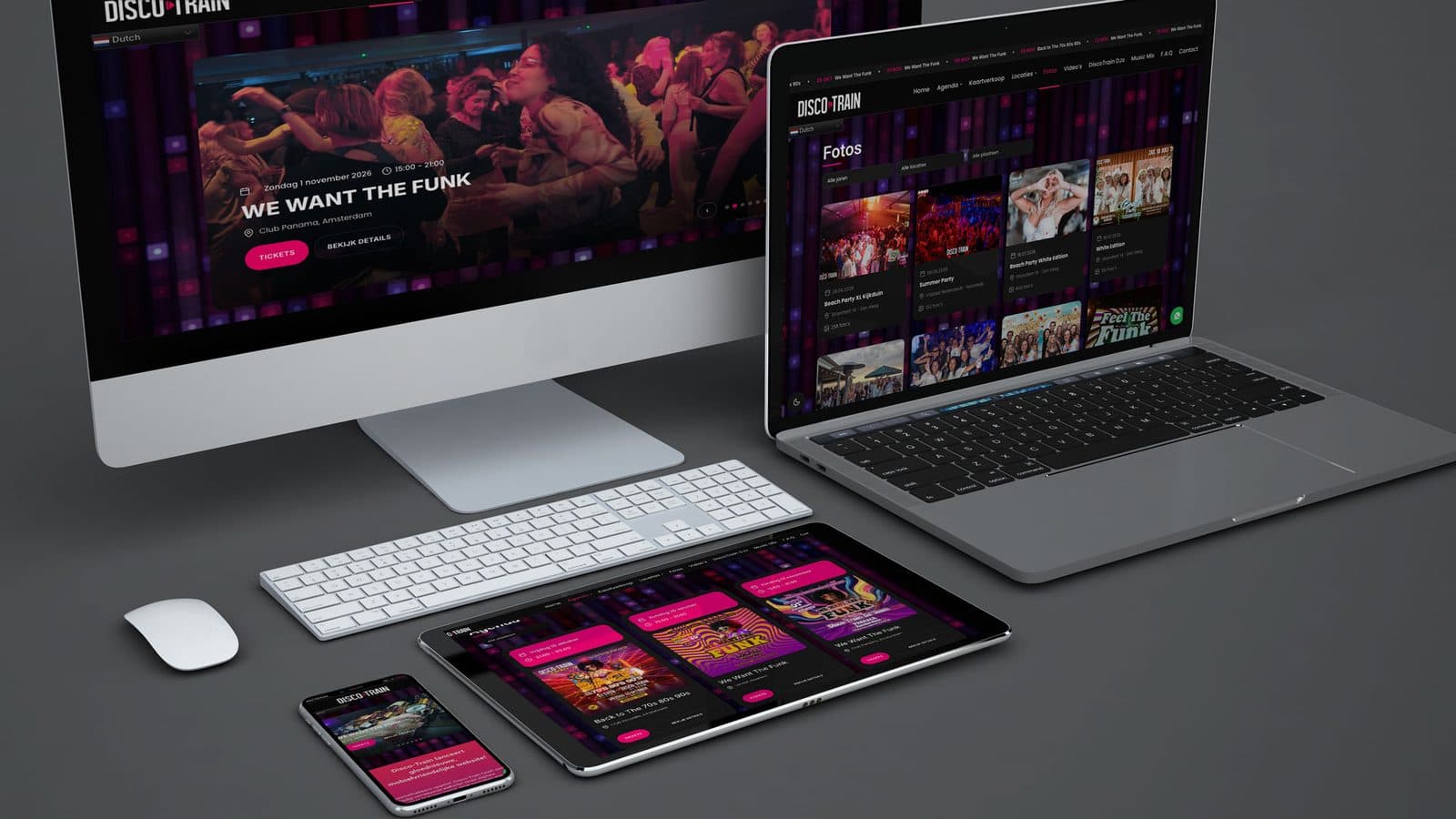 Website van Disco-Train